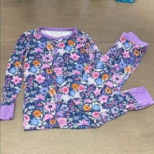 Little Sleepies Dust Blooms Floral Kids Pajamas - Purple and Blue